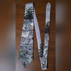 Vintage Zebra Print Tie